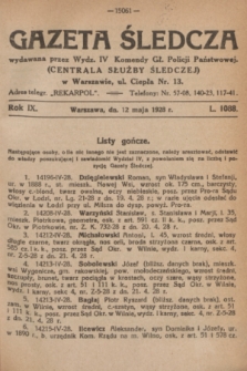 Gazeta Śledcza. R.9, L. 1088 (12 maja 1928)