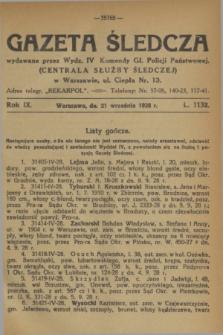 Gazeta Śledcza. R.9, L. 1132 (21 września 1928)