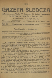 Gazeta Śledcza. R.9, L. 1146 (29 października 1928)