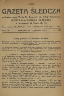 Gazeta Śledcza. R.9, L. 1165 (15 grudnia 1928)