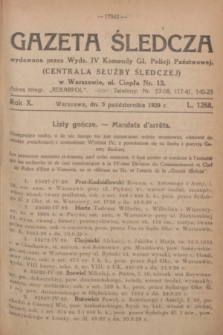 Gazeta Śledcza. R.10, L. 1268 (5 października 1929)