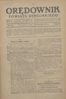 Orędownik Powiatu Bydgoskiego : wychodzi raz tygodniowo i to w środę. R.79, nr 45 (8 października 1930)