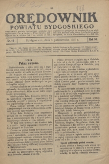 Orędownik Powiatu Bydgoskiego : wychodzi raz tygodniowo i to w środę. R.86, nr 40 (6 października 1937)
