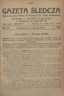 Gazeta Śledcza. R.11, L. 1300 (17 stycznia 1930)
