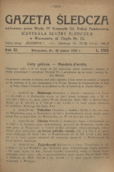 Gazeta Śledcza. R.11, L. 1326 (20 marca 1930)