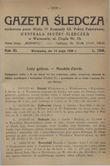 Gazeta Śledcza. R.11, L. 1346 (14 maja 1930)