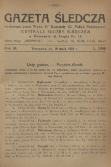 Gazeta Śledcza. R.11, L. 1348 (19 maja 1930)