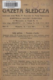 Gazeta Śledcza. R.11, L. 1362 (1 lipca 1930)