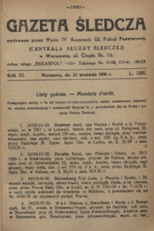 Gazeta Śledcza. R.11, L. 1390 (23 września 1930)