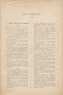 Wiadomości Urzędu Patentowego. R.17, Spis rzeczy (1940)