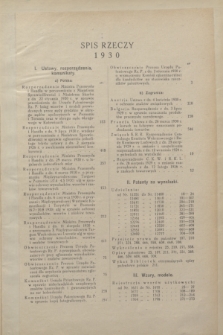Wiadomości Urzędu Patentowego. [R.7], Spis rzeczy (1930)