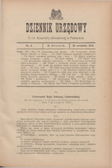 Dziennik Urzędowy C. i K. Komendy obwodowej w Puławach. R.2, nr 9 (25 września 1916)