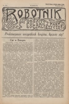 Robotnik : organ Polskiej Partji Socjalistycznej [Lewicy]. 1909, nr 218 (wrzesień)