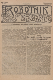 Robotnik : organ Polskiej Partji Socjalistycznej [Lewicy]. 1913, nr 236 (kwiecień) - wyd. zagraniczne