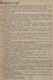 Robotnicy! Założona przez agentów sowieckich „Polska Partia Robotnicza” maskuje swą wrogą dla Polski działalność hasłami patriotycznymi