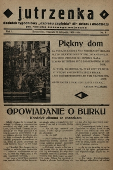 Jutrzenka : dodatek tygodniowy „Expresu Zagłębia” dla dzieci i młodzieży pod redakcją Czarnego Wujaszka. R. 1, 1936, nr 4