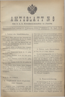 Amtsblatt№ 8 des k. u. k. Kreiskommandos in Janów. 1916 (15 April)