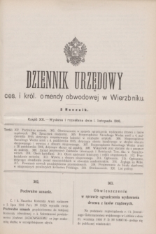 Dziennik Urzędowy ces. i król. Komendy obwodowej w Wierzbniku.R.2, cz. 20 (1 listopada 1916)