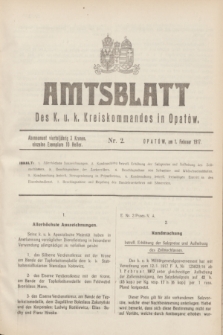 Amtsblatt des k. u. k. Kreiskommandos in Opatów.1917, Nr. 2 (1 Februar)