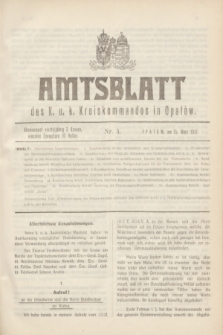 Amtsblatt des k. u. k. Kreiskommandos in Opatów.1917, Nr. 4 (15 März)