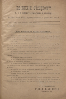 Dziennik Urzędowy C. i K. Komendy Powiatowej w Opocznie.R.3, cz. 35 (7 października 1917)