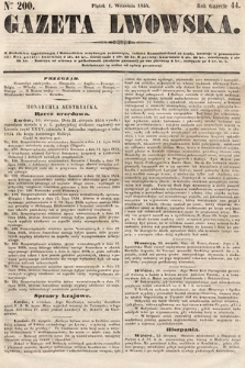 Gazeta Lwowska. 1854, nr 200