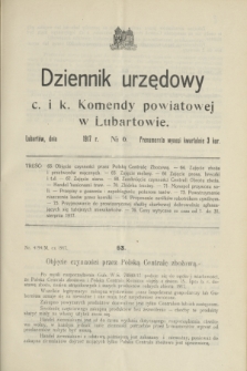 Dziennik urzędowy c. i k. Komendy powiatowej w Lubartowie.1917, № 6 ()