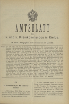 Amtsblatt des k. und k. Kreiskommandos in Kielce.1916, Stück 9 (15 Mai)