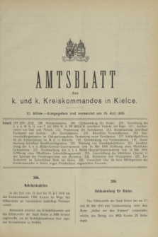 Amtsblatt des k. und k. Kreiskommandos in Kielce.1916, Stück 11 (15 Juli)