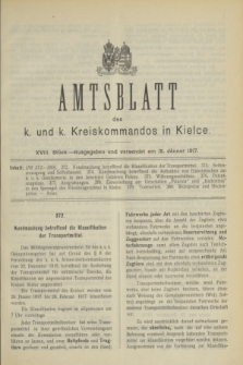 Amtsblatt des k. und k. Kreiskommandos in Kielce.1917, Stück 18 (15 Jänner)