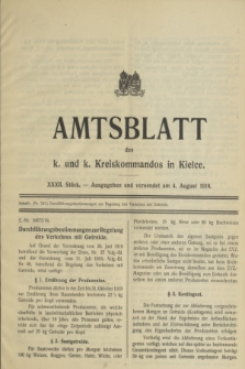 Amtsblatt des k. und k. Kreiskommandos in Kielce.1918, Stück 32 (4 August)