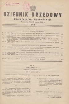 Dziennik Urzędowy Ministerstwa Aprowizacji.1948, nr 2 (25 marca)