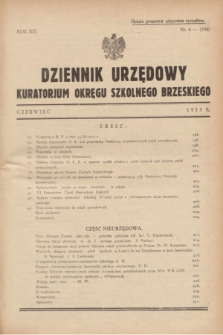 Dziennik Urzędowy Kuratorjum Okręgu Szkolnego Brzeskiego.R.12, nr 6 (czerwiec 1935) = nr 104