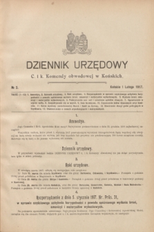 Dziennik Urzędowy C. i k. Komendy obwodowej w Końskich.1917, № 2 (1 Lutego)