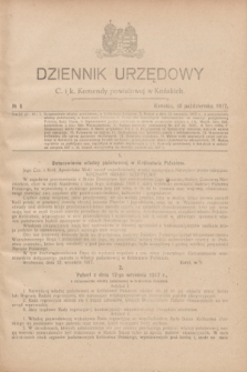 Dziennik Urzędowy C. i K. Komendy Powiatowej w Końskich.1917, nr 6 (10 października)