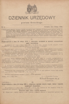 Dziennik Urzędowy Powiatu Koneckiego.1918, nr 2 (4 maja)