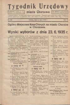 Tygodnik Urzędowy miasta Chorzowa.R.2, nr 20 (6 lipca 1935)