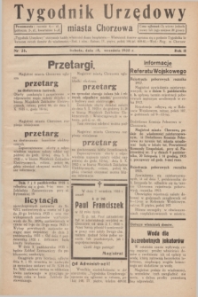 Tygodnik Urzędowy miasta Chorzowa.R.2, nr 25 (28 września 1935)