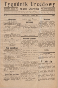 Tygodnik Urzędowy miasta Chorzowa.R.2, nr 32 (7 grudnia 1935)