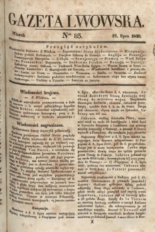 Gazeta Lwowska. 1840, nr 85