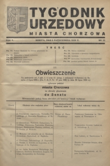 Tygodnik Urzędowy Miasta Chorzowa.R.5, nr 33 (8 października 1938)