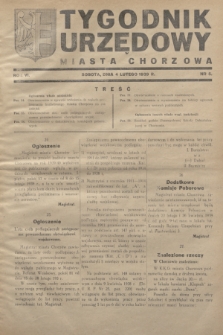 Tygodnik Urzędowy Miasta Chorzowa.R.6, nr 5 (4 lutego 1939)