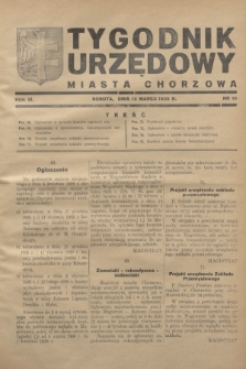 Tygodnik Urzędowy Miasta Chorzowa.R.6, nr 10 (12 marca 1939)