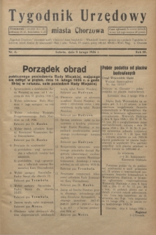 Tygodnik Urzędowy miasta Chorzowa.R.3, nr 4 (8 lutego 1936)