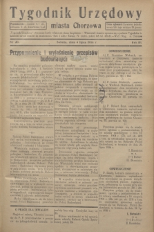 Tygodnik Urzędowy miasta Chorzowa.R.3, nr 20 (4 lipca 1936)