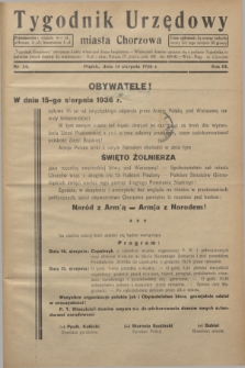 Tygodnik Urzędowy miasta Chorzowa.R.3, nr 24 (14 sierpnia 1936)