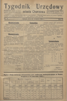 Tygodnik Urzędowy miasta Chorzowa.R.3, nr 29 (26 września 1936)