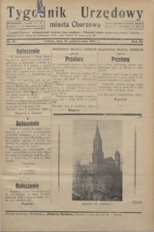Tygodnik Urzędowy miasta Chorzowa.R.3, nr 31 (10 października 1936)