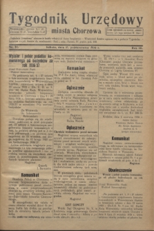 Tygodnik Urzędowy miasta Chorzowa.R.3, nr 32 (17 października 1936)