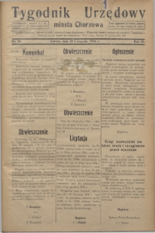 Tygodnik Urzędowy miasta Chorzowa.R.3, nr 35 (25 listopada 1936)
